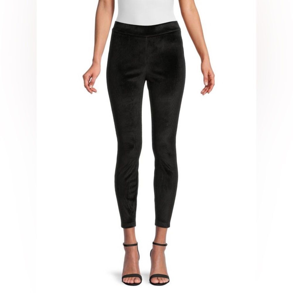 NANETTE LEPORE Velvet Ribbed Ankle Pull On Leggings Brown Women's Size Medium